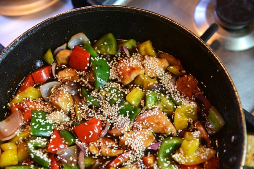 Porc cu legume în stil chinezesc