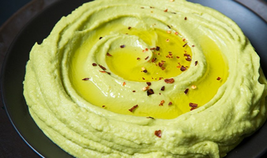 Hummus cu avocado - de post