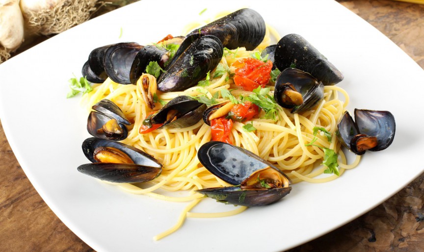 Paste cu midii în stil italian