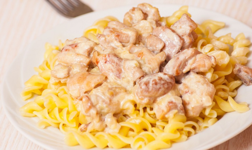 Pui cu sos alb - rețetă clasică