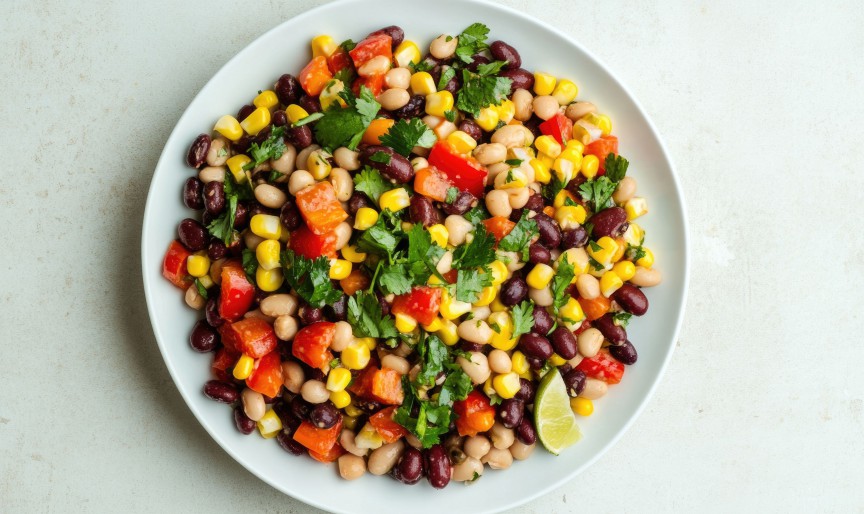 Salata de crudități cu fasole boabe